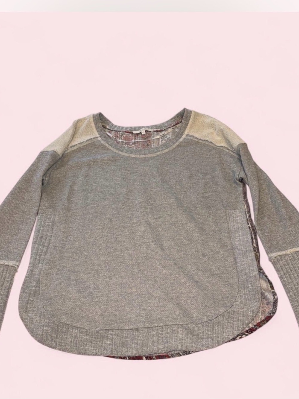Miss Me women's mixed-media knit top